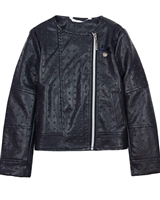 Le Chic Embossed Pleather Jacket