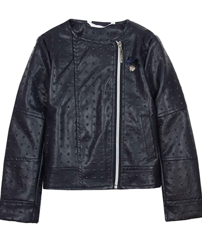 Le Chic Embossed Pleather Jacket