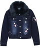 Le Chic Denim Jacket with Fur Collar