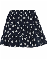 Le Chic Chiffon Skirt in Hearts Print