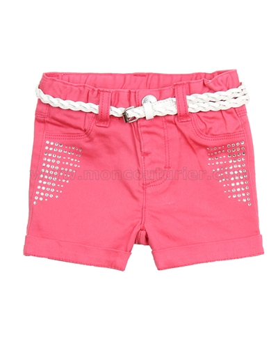 Le Chic Baby Girl's Shorts with Belt