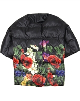 Love Made Love Quilted Down Vest in Floral Print