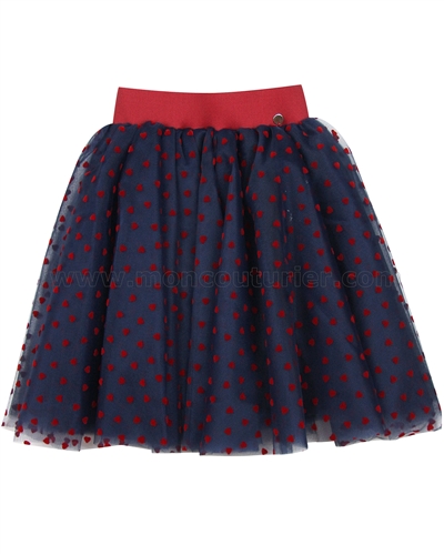 Love Made Tulle Skirt with Velvet Hearts
