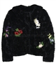 Love Made Love Emboidered Faux Fur Jacket