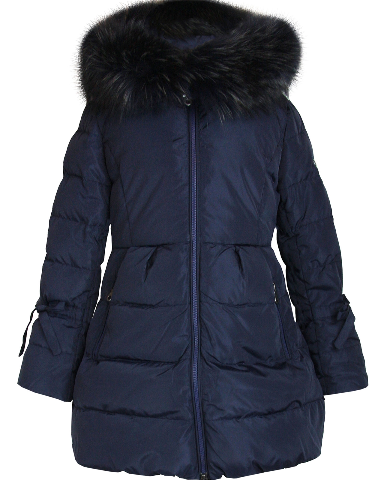 Lisa-Rella Girls' A-line Quilted Down Coat in Navy - Lisa-Rella Down ...