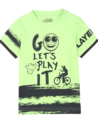 Losan Boys T-shirt with Distressed Stripes