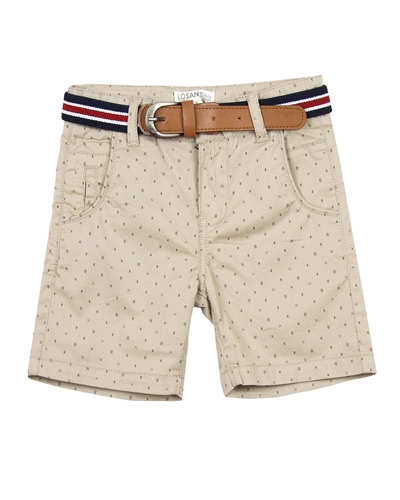 Losan Boys Printed Shorts with Belt