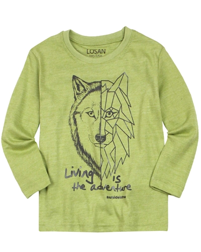 Losan Boys T-shirt with Wolf Print