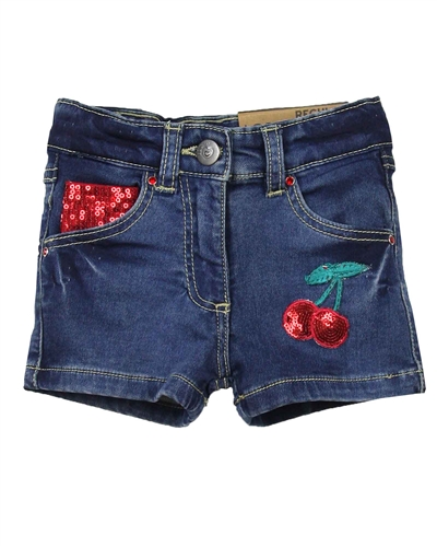 Losan Girls Denim Shorts with Cherries