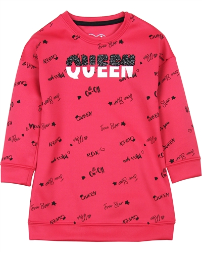 Losan Girls All-Over Print Dress with Matching Tights