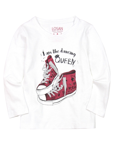 Losan Girls T-shirt with Sneakers Print
