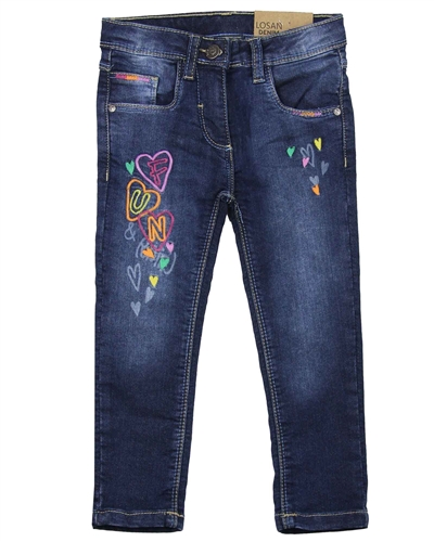 Losan Girls Jogg Jeans with Hearts Embroidery