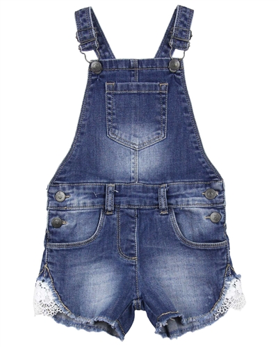 Losan Girls Denim Suspenders Shorts