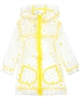 Losan Girls Transparent Raincoat in Daisies Print