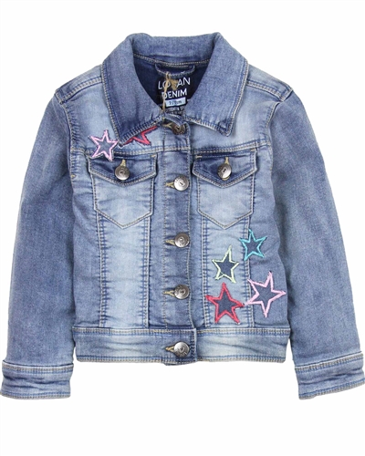 Losan Girls Jogg Jean Jacket with Stars Applique
