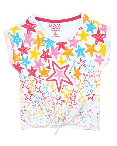 Losan Girls T-shirt with Star Print