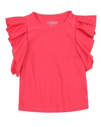 Losan Girls Top with Flounce Sleeves