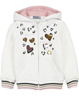 LOSAN Girl's Hoodie with Sherpa Fleece Sleeves, Sizes 2-7