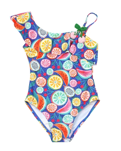 Losan Girls One-shoulder Swimsuit
