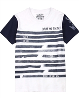 Losan Junior Boys T-shirt with Striped Front