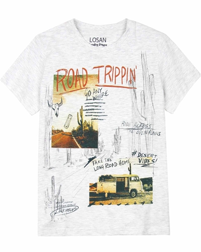 Losan Junior Boys T-shirt with Travel Print