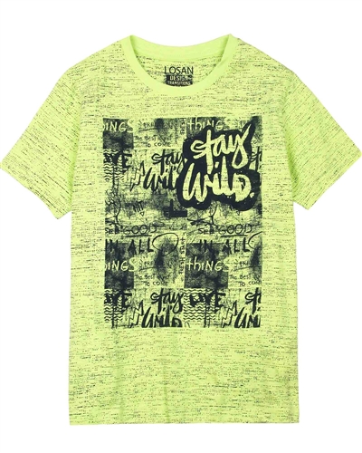 Losan Junior Boys T-shirt in Distressed Dot Print