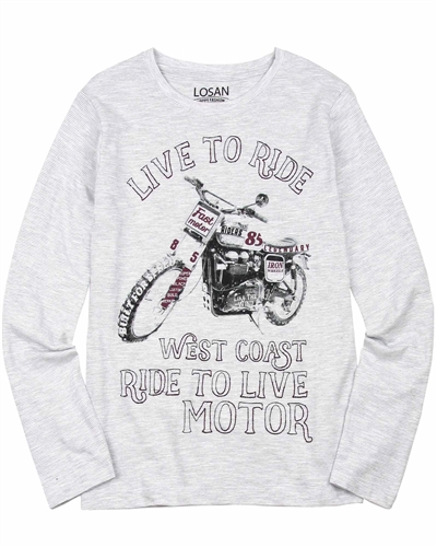 Losan Junior Boys T-shirt with Motorcycle Print