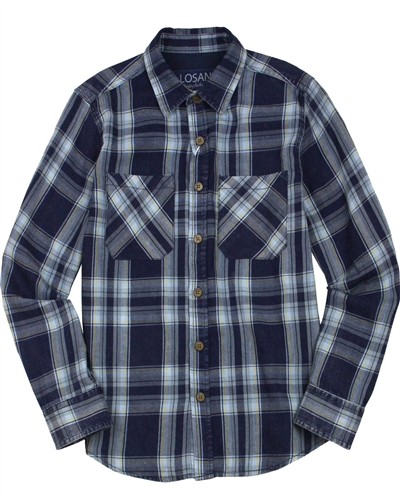 Losan Junior Boys Plaid Flannel Shirt