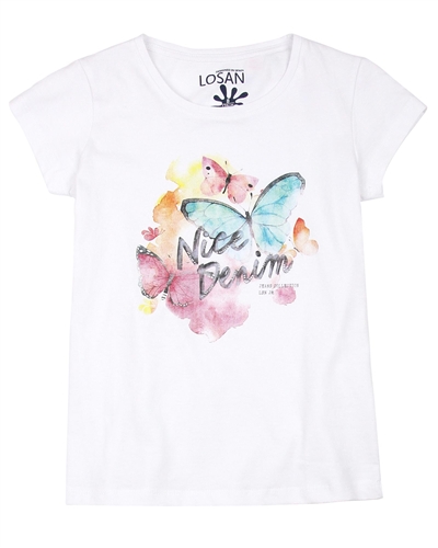 Losan Junior Girls T-shirt with Butterfly Print