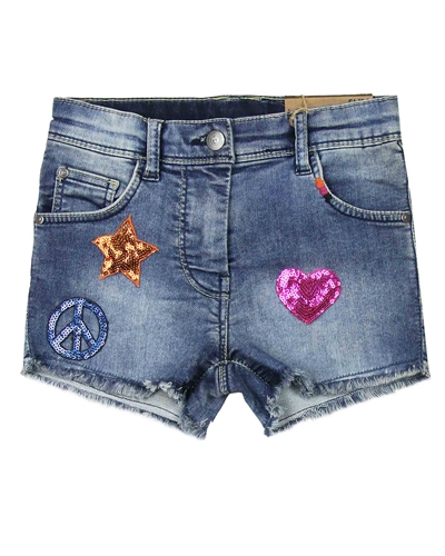 Losan Junior Girls Jogg Jeans Shorts with Badges