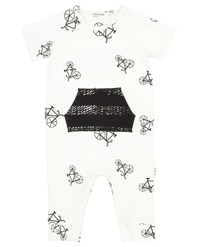 Miles Baby Boys Bicycle Print One-piece Playsuit