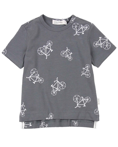Miles Baby Boys T-shirt in Bicycles Print