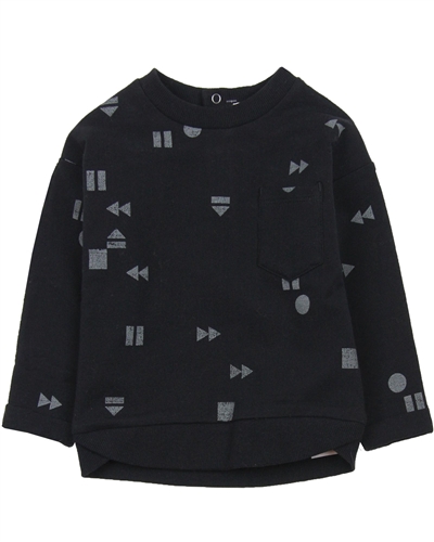 Miles Baby Boys Sweatshirt in Geometrical Print