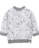Miles Baby Boys Grey Sweatshirt in Geometrical Print