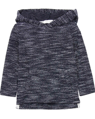 Miles Baby Boys Reversed Knit Hooded Sweatshirt
