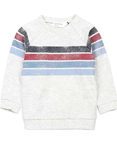 Miles Baby Boys Sweatshirt with Stripes