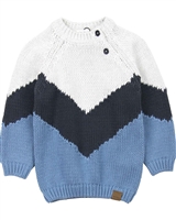 Miles Baby Boys Striped Chunky Knit Pullover