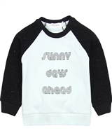 Miles Baby Boys Sweatshirt with Speckled Sleeves
