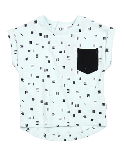 Miles Baby Boys Printed T-shirt with Chest Pocket