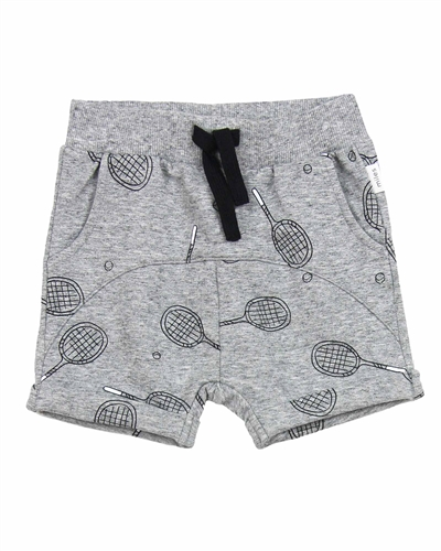 Miles Baby Boys Terry Shorts in Racquet Print