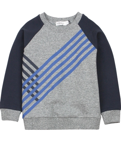 Miles Baby Boys Sweatshirt with Contrast Colour Sleeves