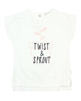 MILES BABY Girls' T-shirt with Pot Print, Sizes 12M-4