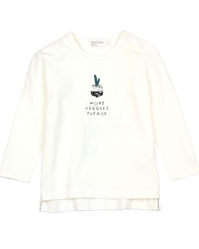 Miles Baby Girls T-shirt with Garden Print