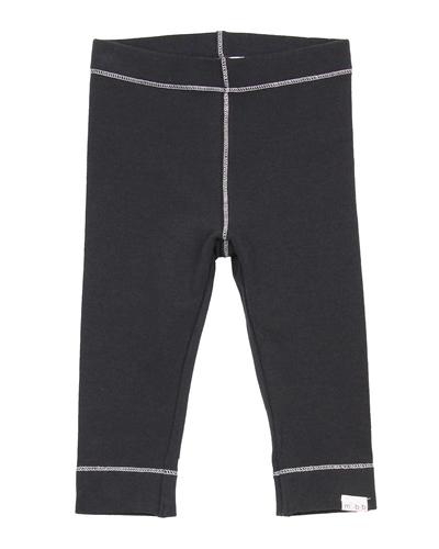 Miles Baby Girls Basic Leggings in Dark Gray