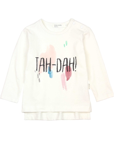 Miles Baby Girls T-shirt with Paint Print