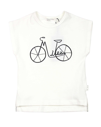 Miles Baby Girls Top with Bicycle Print