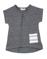 MILES BABY Girls' Terry Top with Pocket, Sizes 6M-4