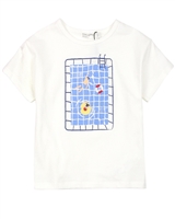 Miles Baby Girls Top with Swimming Pool Print
