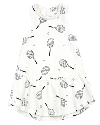 Miles Baby Girls Tank Dress in Racquet Print