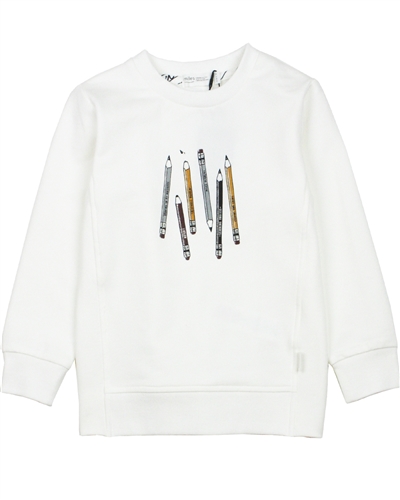 Miles Baby Girls Sweatshirt with Crayons Print